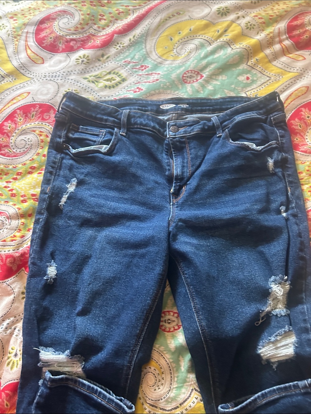 Old Navy Women's Dark Wash Skinny Jeans - Blue